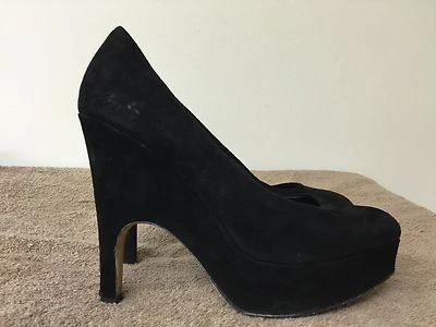DOLCE VITA Mujer Negro Gamuza Cuero Plataforma Tacones Talla 8.5M  Foto 1 de 4