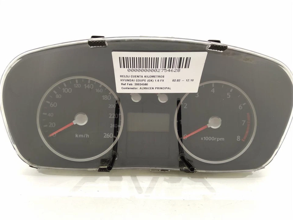 20034580 Orologio Contachilometri per HYUNDAI COUPE (GK) 1.6 FX 2002 2754628 - Immagine 1 di 4