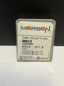 Mersen GSA 1/2 ZEIT VERZÖGERUNGSSICHERUNG 5ER-Pack - Bild 1 von 1
