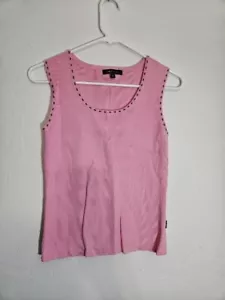 BCBG MAXAZRIA Women knit Sleeveless Top Sweater Pullover Pink Size Small - Picture 1 of 6
