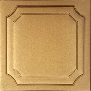 Ceiling Tiles, Glue Up 20" x 20", Decorative, Styrofoam, YALTA Metalic GOLD - Picture 1 of 2