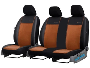 TAILORED SEAT COVERS FOR FIAT DUCATO 2007 - 2014 ART. LEATHER & ALICANTE - Picture 1 of 12