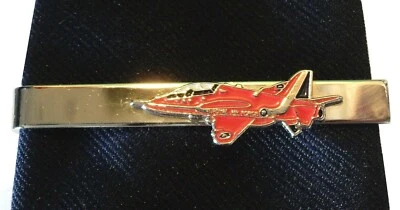 RAF Red Arrows Royal Air Force BAE Hawk Jet Aircraft Metal Enamel Tie Clip NEW - Image 1 of 3