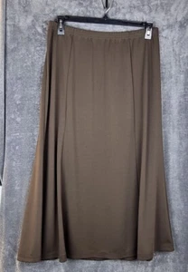 The Quacker Factory Woman’s Skirt Brown Size Large Maxi Swing 50’s Style - Picture 1 of 9