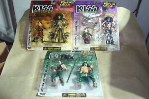KISS Psycho-Circus Action Figures - Brand New - Set Of 3, Peter, Paul & Gene