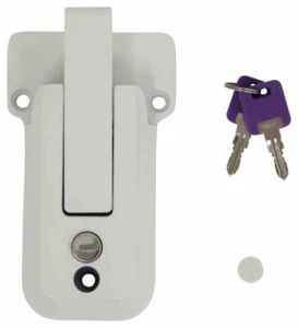 White Locking Cargo Trailer Cambar Door Latch Vise Lock Cam Bar G301-G390 - Picture 1 of 4