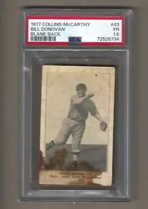 1917 COLLINS McCARTHY BILL DONOVAN BLANK BACK PSA 1.5 - Picture 1 of 2