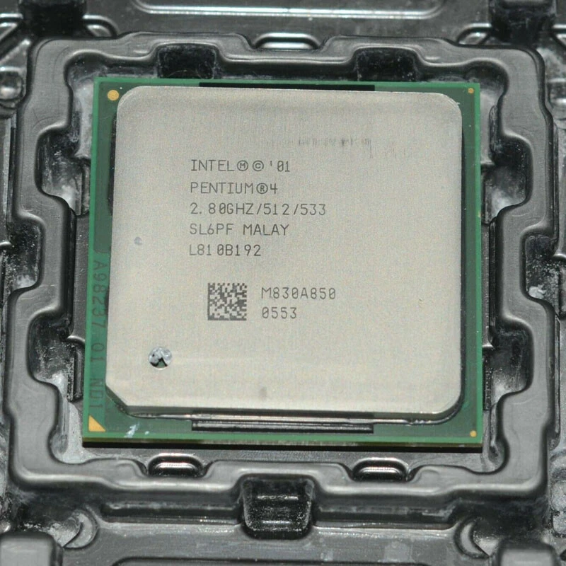 Intel Pentium 4 2.8 GHz SL6PF SL6SL 533 MHz 512KB Socket 478 Processor - Image 1 of 2