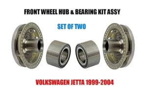 VW Jetta Conjunto del cubo de la rueda delantera y del kit de rodamientos 1999-2004 JUEGO DE DOS - Imagen 1 de 4