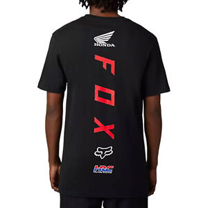 Fox Racing Męski x Honda Czarny Krótki rękaw T-shirt Odzież Moto Mot...