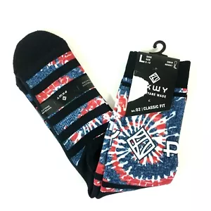 Calze uomo classiche PKWY By Dwayne Wade grandi 6-12 tie dye rosso bianco blu - Foto 1 di 4