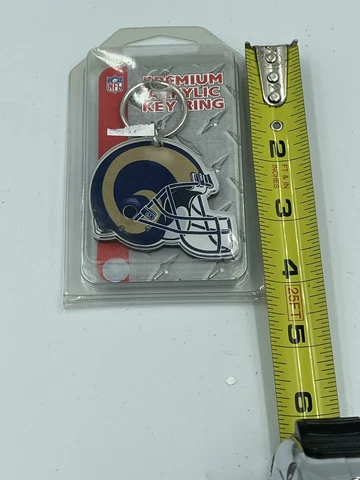 LA Rams NFL Football Keyfob Keychain NEW Old Stock Acrylic Cover