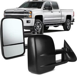Par de espejos retrovisores de remolque manuales para Chevy Silverado GMC Sierra 1500 2500 3500 99-06 - Imagen 1 de 5
