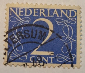 Olanda affrancatura ~ 2 ¢ francobollo blu ~ pubblicato/usato ~ c.1955 ~ A07 - Foto 1 di 6