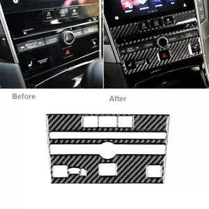 Cubierta de borde de marco de panel de CD interior de fibra de carbono para Infiniti Q50 Q60 2014-2019 - Imagen 1 de 7