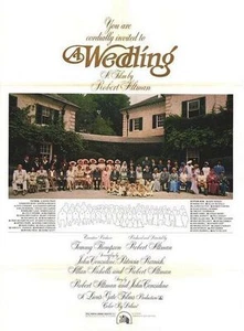 Affiche US Pliée 70x100cm A WEDDING /UN MARIAGE 1978 Altman, Gassman NEUVE - Imagen 1 de 1