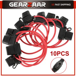 10 x Inline Fuse Holder to Accept 12V 30A Mini Blade Fuses Splash Proof Car Bike - Picture 1 of 9