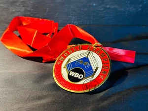 WBO World Boxing Organization Championship Boxing Medal Red Ribbon - Picture 1 of 5