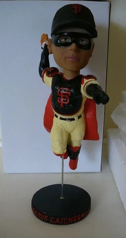 SF Giants Super Hero SGA Buster Posey The Courageous Catcherman Bobblehead NIB Cover