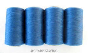 BLUE #675 SPUN POLYESTER SERGER & QUILTING THREAD 4 TUBES 1000 YDS. EACH - Picture 1 of 1