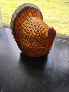 Vintage Ceramic Turkey Bird Lidded Candy Dish Thanksgiving Holiday 70's Decor - Picture 1 of 5