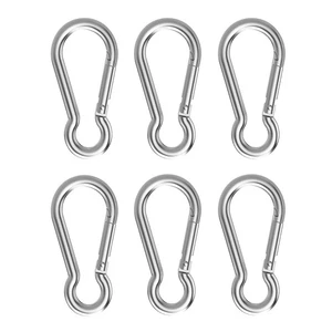 6 Pcs Carabiner Clip Spring Snap Hook - 304 Stainless Steel Quick Link Clips,... - Picture 1 of 6