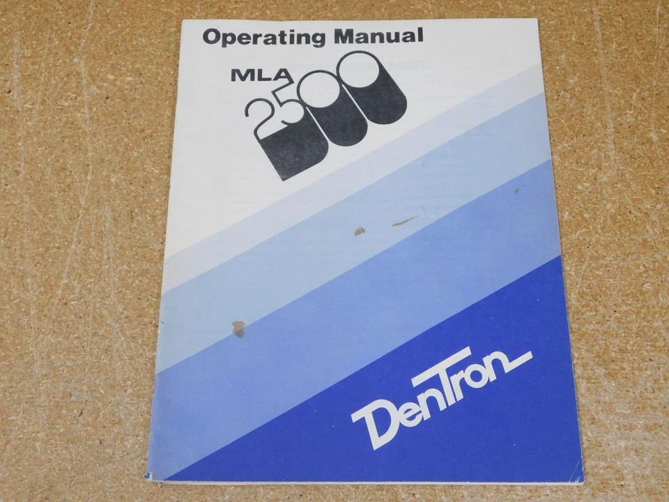 Dentron MLA 2500 Ham Radio Linear Amplifier User Manual + Schematics (original) - Image 1 of 1