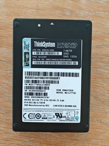 Samsung PM1643A 2.5" SAS SSD 12GB\S 7.68TB MZILT7T6HALA *Read Description!* - Afbeelding 1 van 8