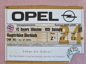 Sammlerticket FC Bayern München - MSV Duisburg 1.BL Saison 1999/00 - Bild 1 von 1