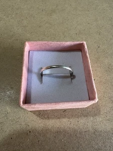 Anello Fascetta Ferma Anello Sottile Argento 925 ITALY 0.8GR 19MM - Foto 1 di 3
