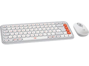 LOGITECH POP Icon Combo, Tastatur und Maus Set, kabellos, White - Bild 1 von 2