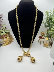 Vintage Monet vergoldete Bolero Lariat Halskette Alice Vega aus 60er golden - Bild 1 von 10