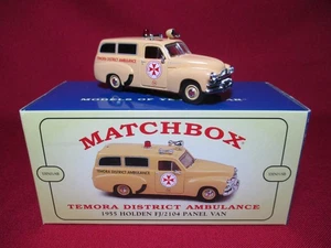 1:43 1955 Holden FJ Panel Van Temora Ambulance NSW Matchbox Models of Yesteryear - Picture 1 of 6