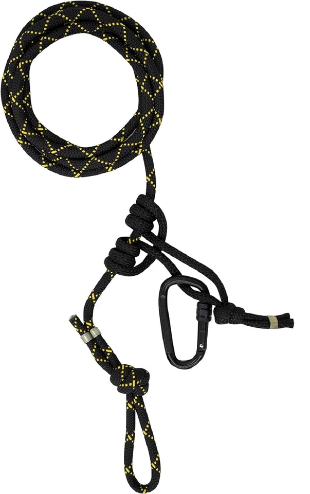 Rivers Edge Heavy-Duty Locking Carabiner 8’ Harness Tree Rope - Image 1 of 3