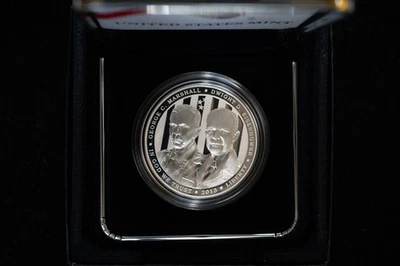 2013 5-Star Generals PROOF Commemorative Silver Dollar in Box with COA! - Image 1 of 4