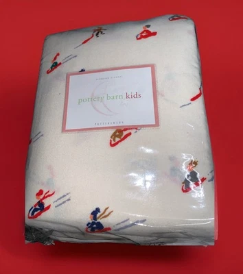 Новый Pottery Barn Kids санки фланель двойной пододеяльник чехол 100% хлопок - Изображение 1 из 4