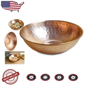 Handmade Pure Copper Bowl 5" Hammered Finish | Decorative Nut Salad Serving - Picture 1 of 7