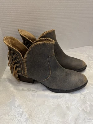 Circle G 10M Botín con Flecos Botines Vaquera Occidental Denim Look Boho Foto 1 de 4