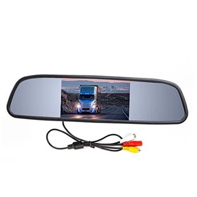 4.3 inch Car Video Monitor Auto Rear View Mirror LCD Screen 12V-24V Universal  - Image 1 of 4