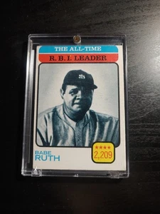 1973 Topps The All-Time RBI Leader Babe Ruth #474- Raw - Picture 1 of 2