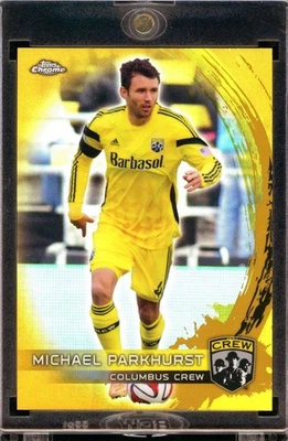 2014 Topps Chrome MLS Michael Parkhurst Columbus Crew Gold Refractor /50! - Image 1 of 2