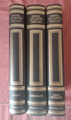 GRANDE ATLANTE  TRECCANI 3 VOL.  INDICI APPENDICE CARTOGRAFIA CD ROM Completo - Immagine 1 di 4