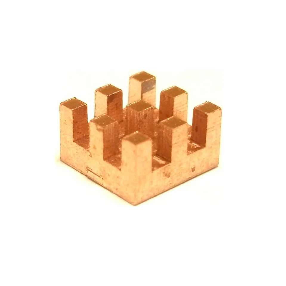 Disipador térmico de cobre de 10 piezas 6x6x5 mm con cinta adhesiva térmica para VRM GPU RAM Foto 1 de 1