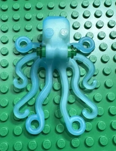 Lego Glow In The Dark Opaque Trans-Light Blue Octopus from set 8636 #6086pb01 - Picture 1 of 2