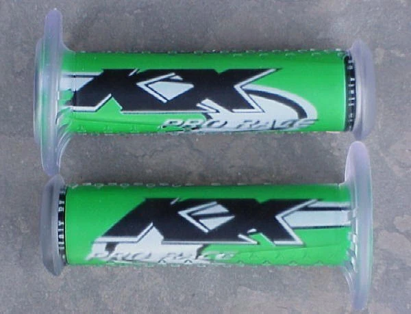 Kawasaki KX KLX 60 65 80 KX85 85 100 125 250 300 400 500 LOGO GEL HAND GRIPS - Image 1 of 1