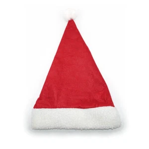 Weihnachtsmann Bommelmütze / Weihnachtsmannmütze Nikolaus Mütze Kostüm Zubehör - Bild 1 von 2