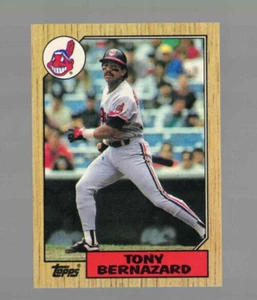 1987 Topps Baseball #758 Tony Bernazard Cleveland Indians - Vintage - Picture 1 of 2