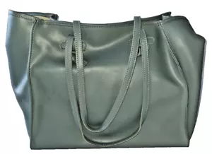 Ladies Handmade Shoulder Bag, Synthetic Leather, Color: Grey, Size: Large - Picture 1 of 14