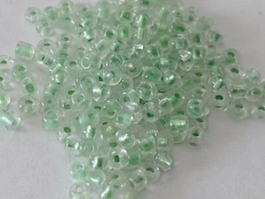 12/0 Glass Seed Beads, Inside Colors, 2mm green, pink, red Qty 30 grams - Picture 1 of 18