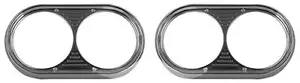 Headlamp Bezels - Pair, 1959 Chevrolet Impala, Biscayne, Bel Air, El Camino - Picture 1 of 1